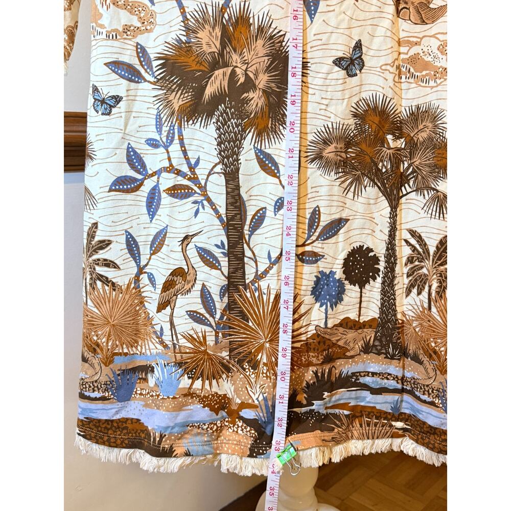 Spartina 449 Coastal Marsh Print Fringe Hem Shift Dress | Size Small - Picture 10 of 14